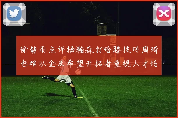 徐静雨点评杨瀚森打哈滕技巧周琦也难以企及希望开拓者重视人才培养
